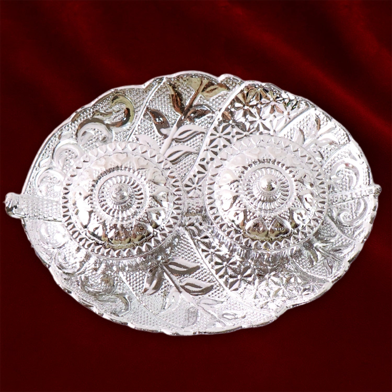 Leaf Shape Special Puja Thali (1 Pc / Mix Design)