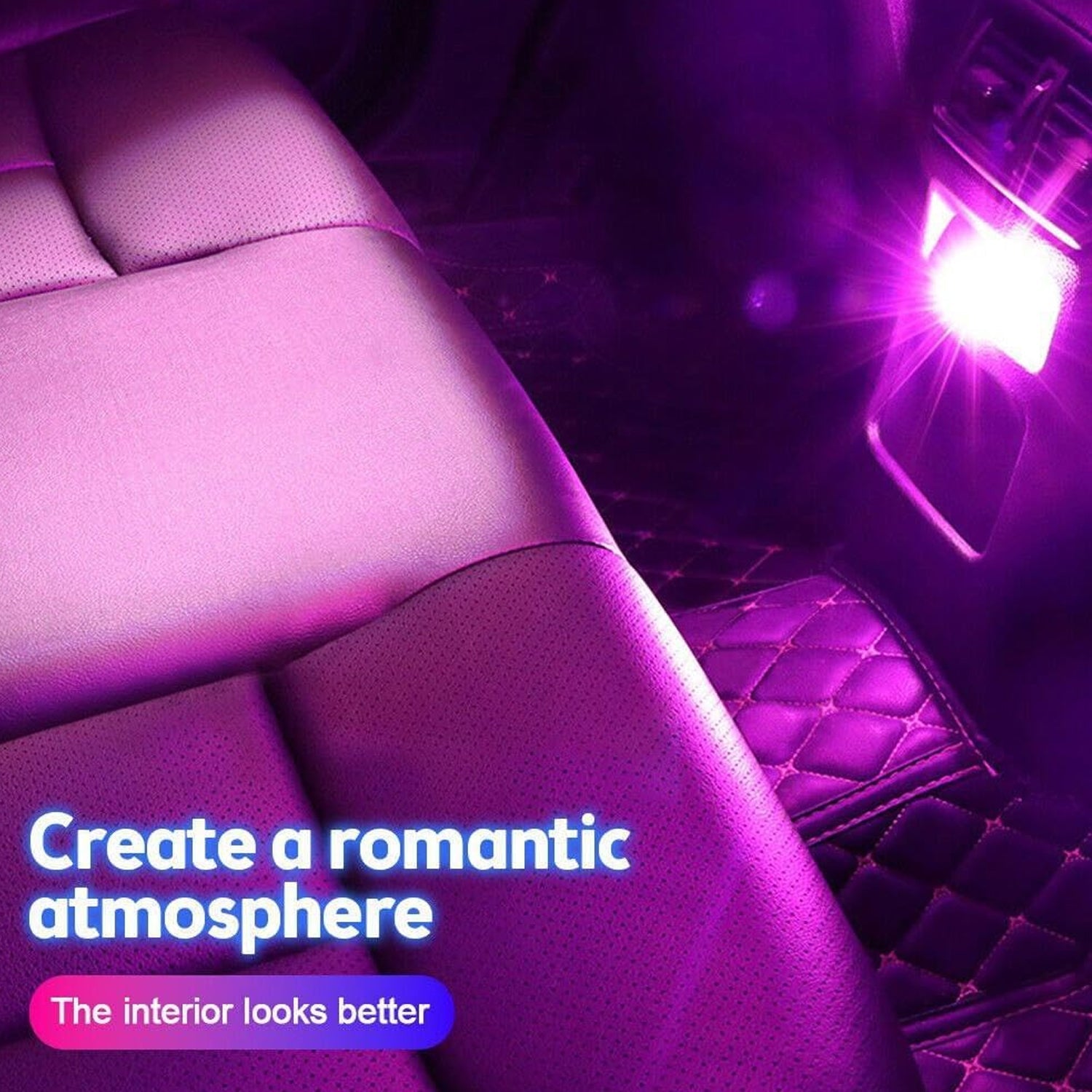 Diamond shape mini USB LED light, colorful design.