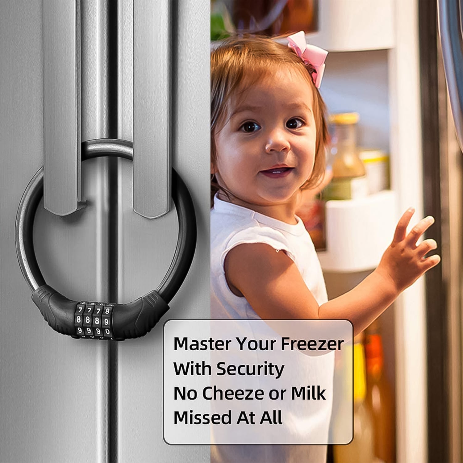 Bike Lock Cable Resettable Cable Lock - Self Coiling 4 Digit Combination Bike Lock