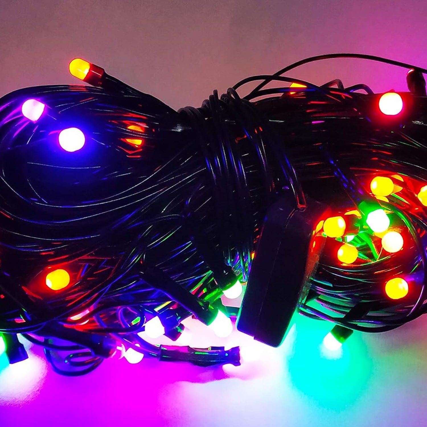 Multi-color festival string lights for indoor and outdoor use, 9 meters